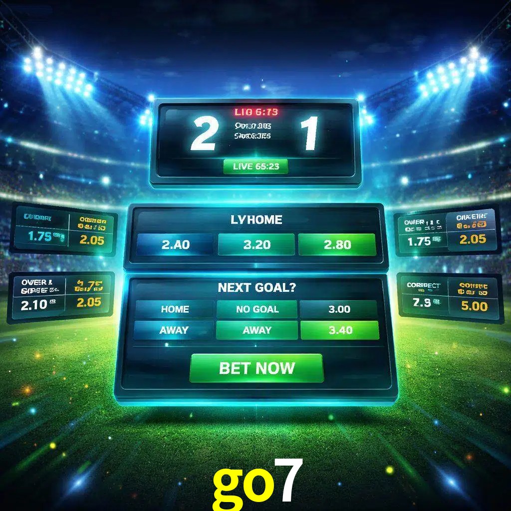 Vista de apuestas en vivo go7 durante un partido en curso