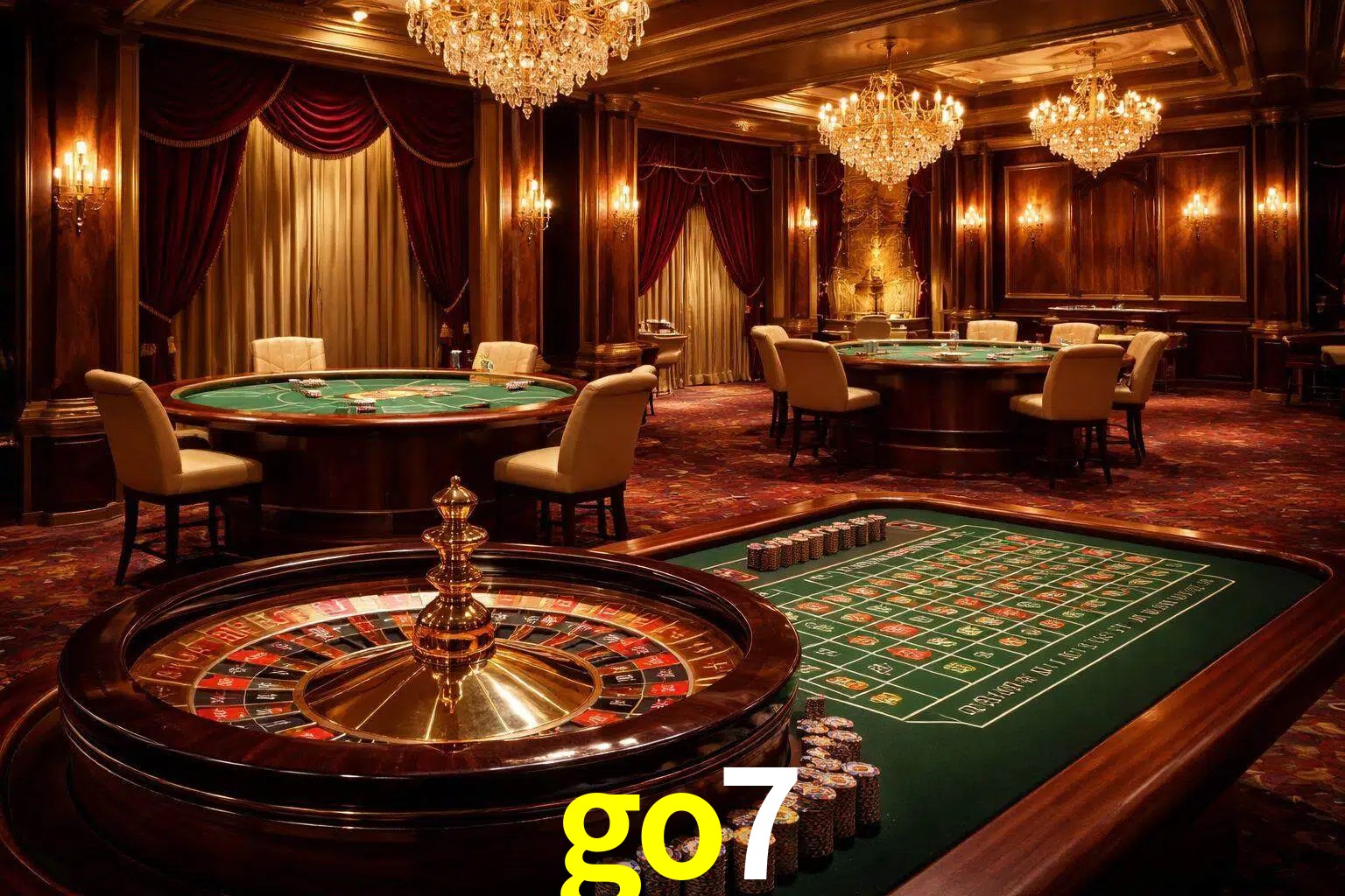 Una escena premium de mesa de casino en vivo con cartas, elementos de ruleta y un ambiente pulido de estudio de transmisión.